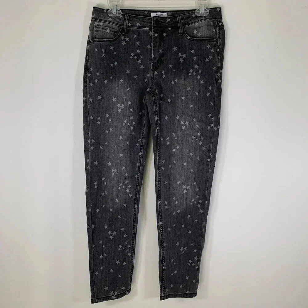 Kensie Jeans Women’s 8 Grey Star Print Denim Skinny Jeans